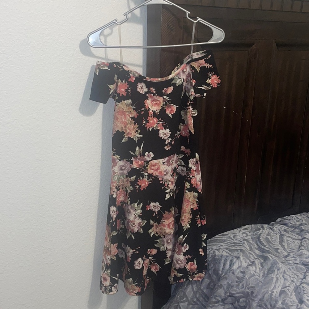 Black floral dress